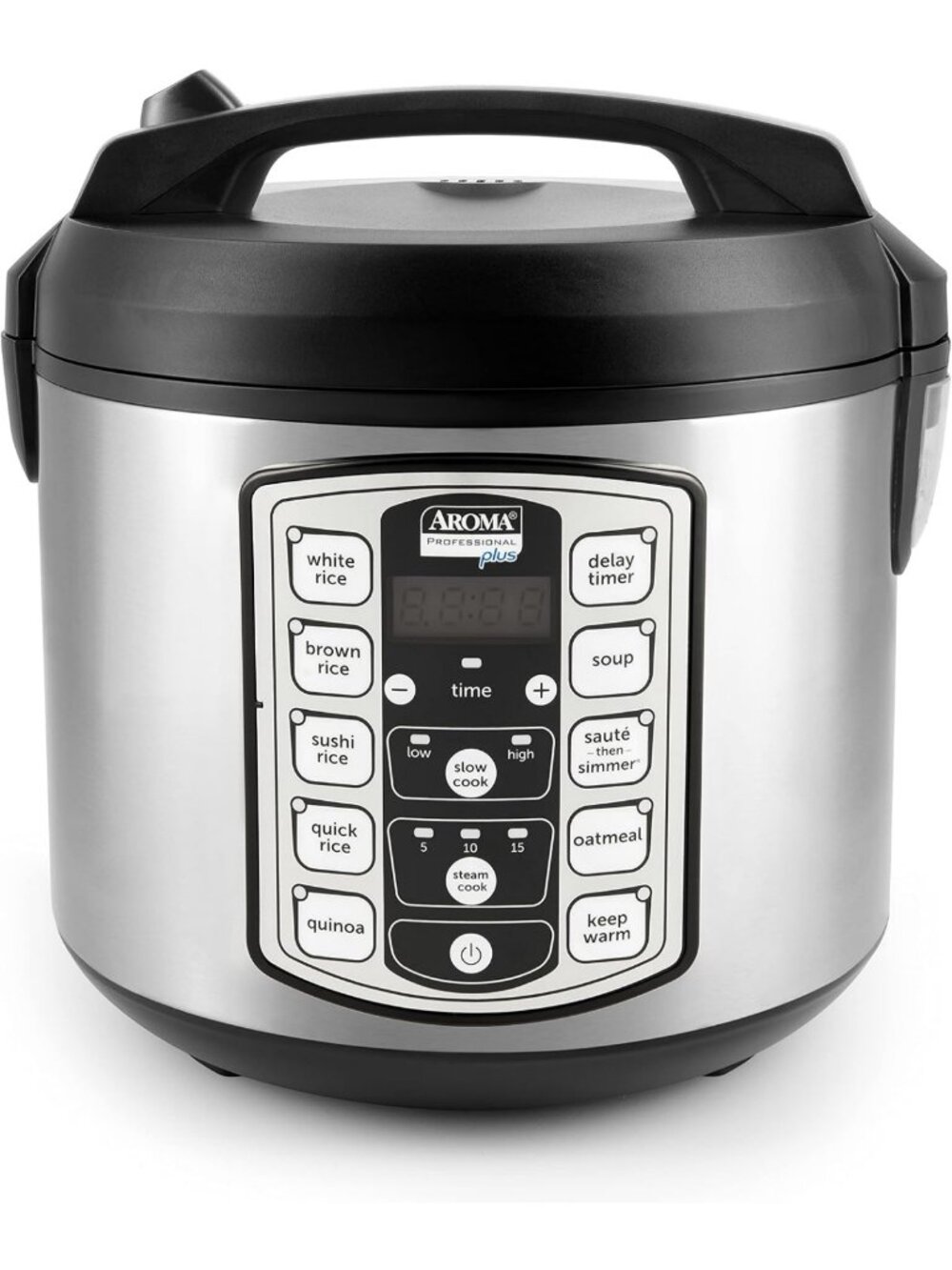 20-Cup Digital Rice Cooker & Food Steamer - Stainless Steel, Nonstick Pot, Slow